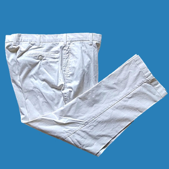 ROUNDTREE & Yorke Pants Easy Care Classic Fit White Dress Pants Trousers 36 - Picture 1 of 7